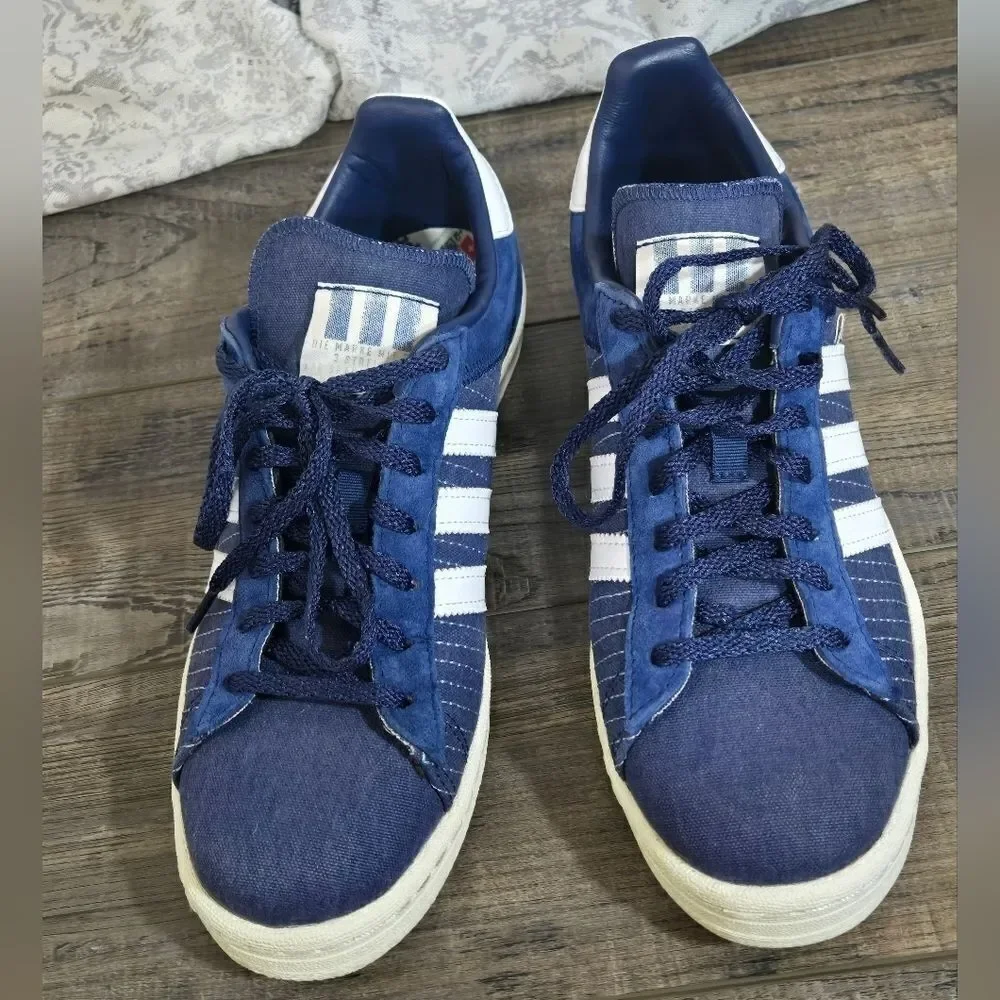 Adidas Campus 80 Sashiko in Dark Blue and White men's 8 classic
